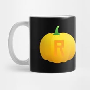 Left and Right Pumpkin X-Ray Markers Black Background Mug